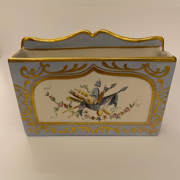 1930’s Vintage Amogee Hand Painted French Porcelain Desk Set by Carlin Comforts - Picture 4 of 16